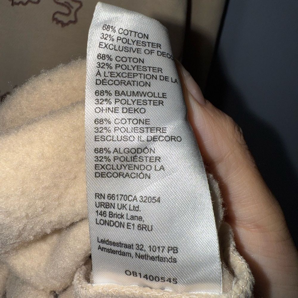 Urban Outfitters BDG Cream undefeated champion embroidered sweatshirt Size S EUC - Picture 5 of 7